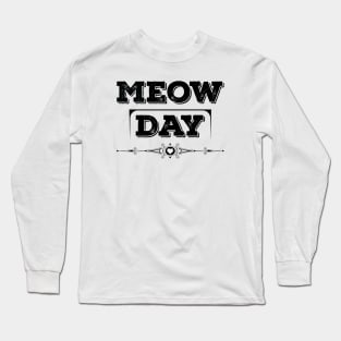 International Cat Day Black Long Sleeve T-Shirt